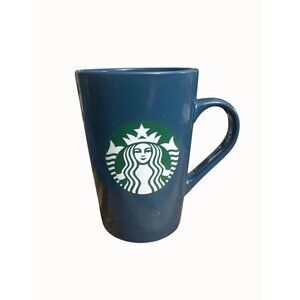 Starbucks Navy teal Blue Ceramic Tall Mug 11 Fl Oz 2020